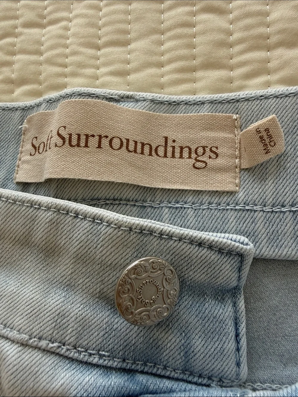 Soft Surroundings Light Blue Denim Shorts